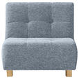 SCHLAFSESSEL Flachgewebe Hellblau    - Naturfarben/Hellblau, Design, Holz/Textil (85/92/102cm) - Novel