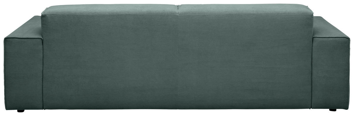 3-SITZER-SOFA in Cord Grün  - Schwarz/Grün, Design, Kunststoff/Textil (236/71/101cm) - Pure Home Lifestyle