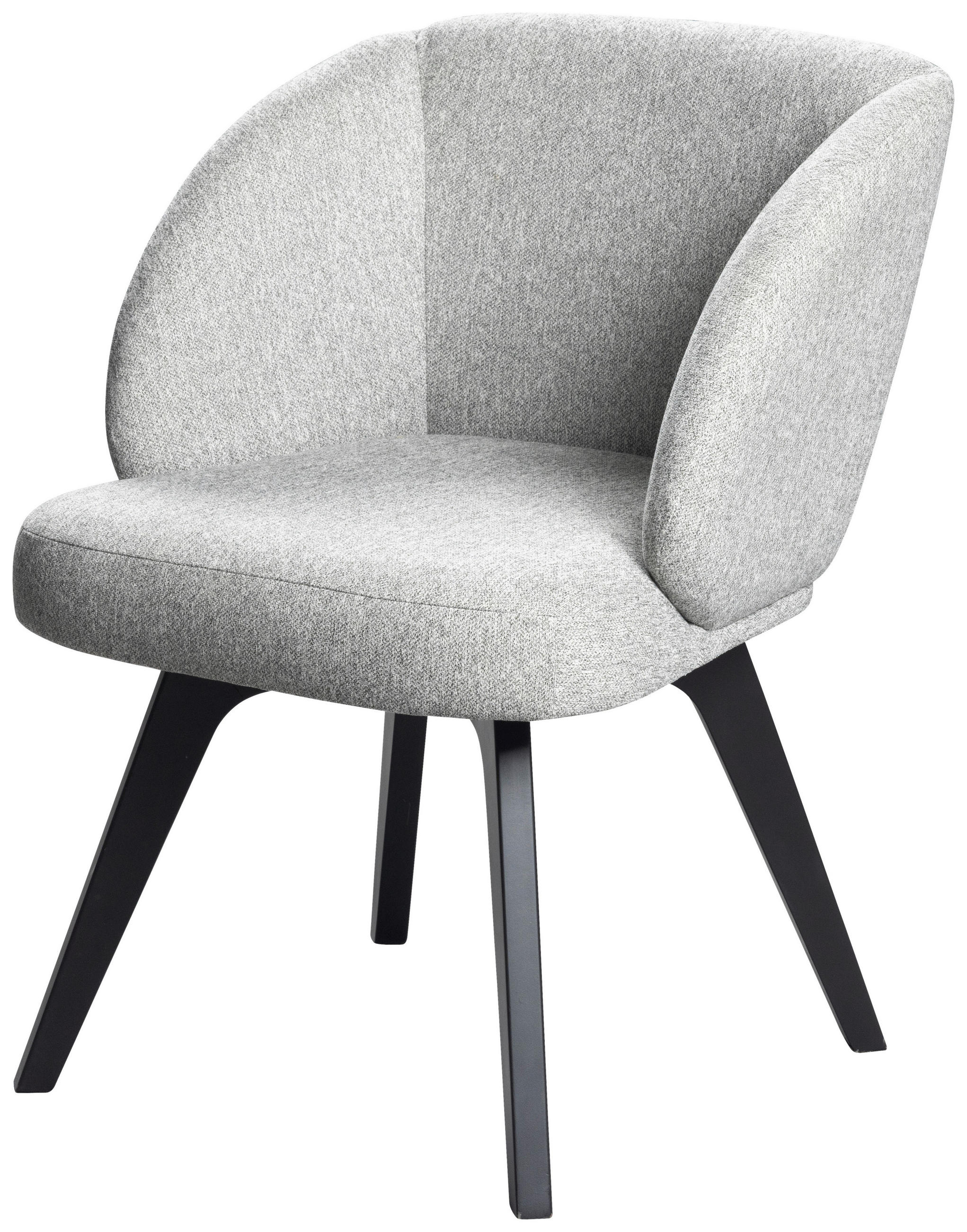 ARMLEHNSTUHL  in Webstoff  - Hellgrau/Schwarz, MODERN, Holz/Textil (58/87,5/58cm)