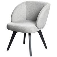 ARMLEHNSTUHL  in Webstoff  - Hellgrau/Schwarz, MODERN, Holz/Textil (58/87,5/58cm)