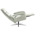 RELAXSESSEL in Leder Silberfarben  - Edelstahlfarben/Silberfarben, Design, Leder/Metall (76/119/86cm) - Dieter Knoll