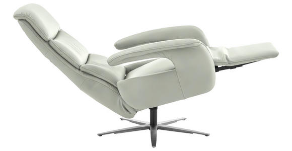 RELAXSESSEL in Leder Silberfarben  - Edelstahlfarben/Silberfarben, Design, Leder/Metall (76/119/86cm) - Dieter Knoll
