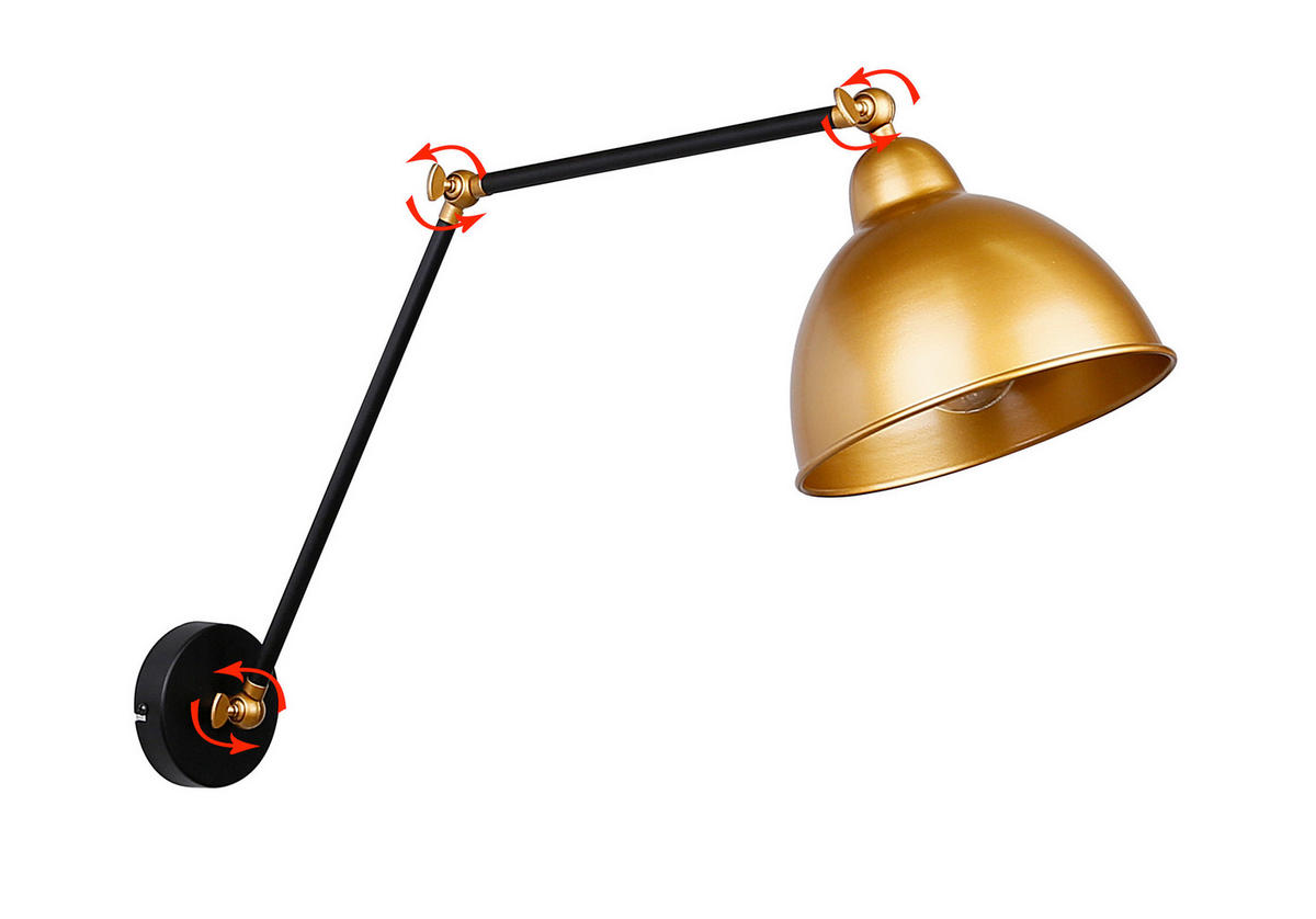 VÄGGLAMPA 19/54/38 cm   - Basics, metall (19/54/38cm)