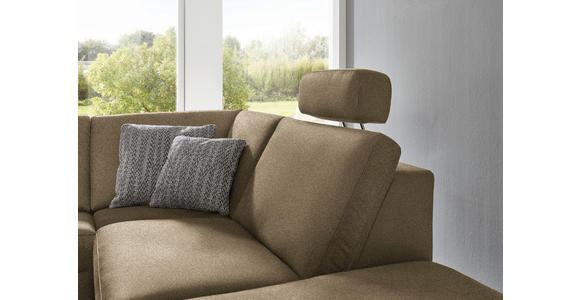 ECKSOFA in Mikrofaser Grün  - Alufarben/Grün, Design, Textil/Metall (275/242cm) - Dieter Knoll