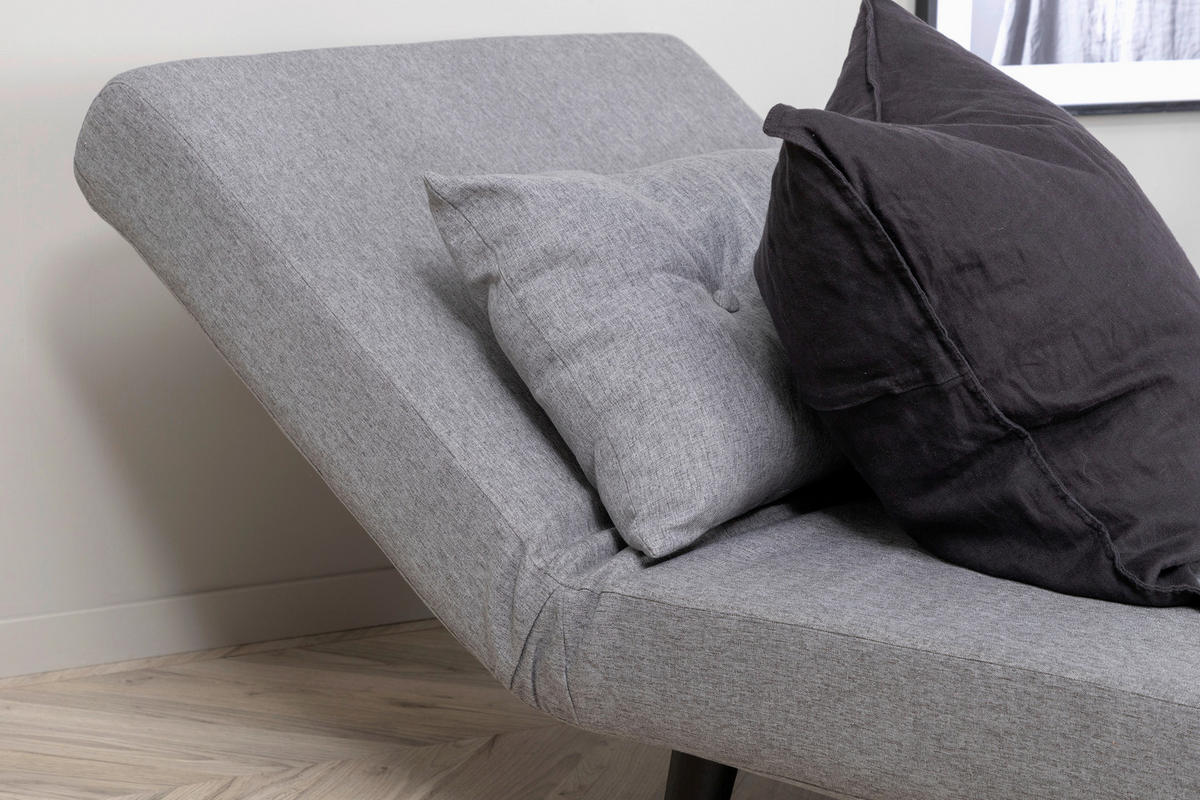 SCHLAFSESSEL in Textilgeflecht Grau, Schwarz  - Schwarz/Grau, Design, Textil/Metall (70/88/80cm) - Livetastic