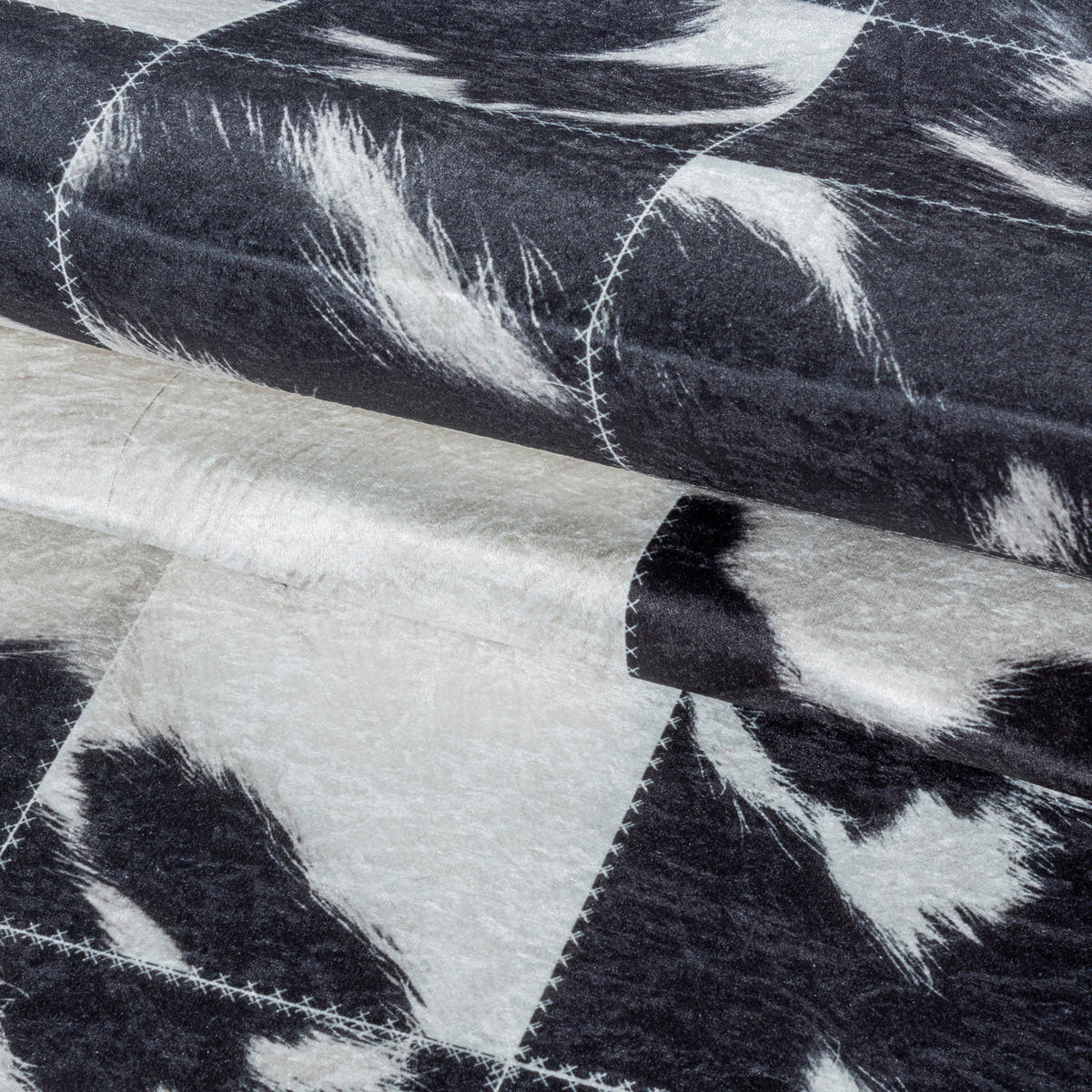 FLACHWEBETEPPICH 120/170 cm Fiesta Creme, Schwarz  - Creme/Schwarz, Design, Leder/Textil (120/170cm) - Novel
