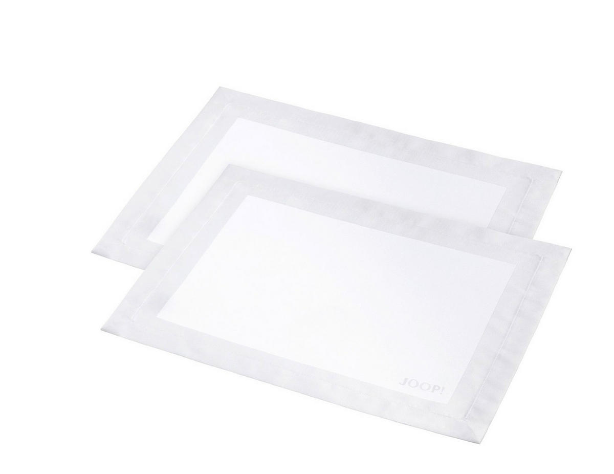 TISCHSET 2ER-SET Signature Textil Weiß 36/48 cm  - Weiß, Design, Textil (36/48cm) - Joop!