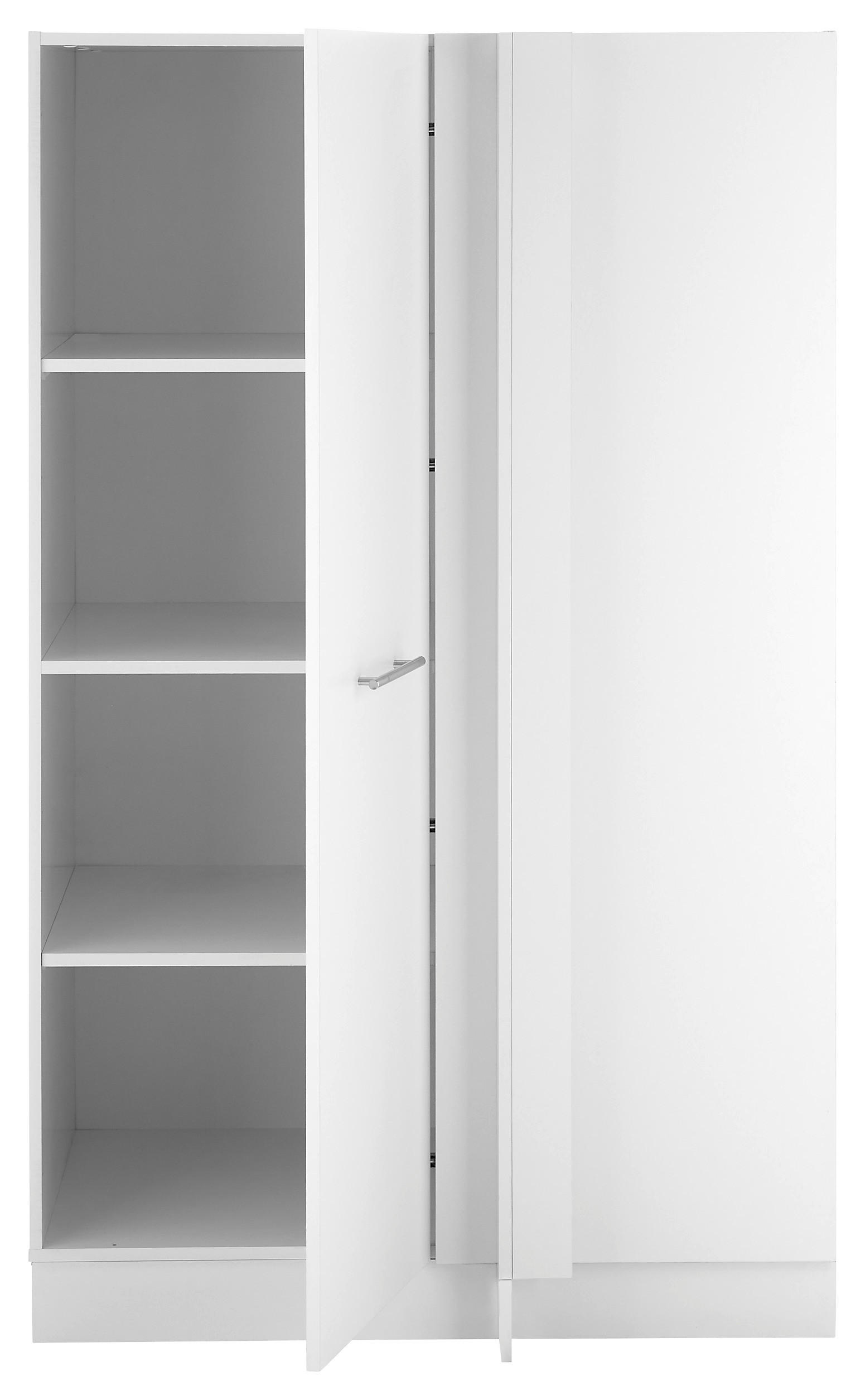 MEHRZWECKSCHRANK 100/162/68 cm  in Weiß  - Chromfarben/Schwarz, Design, Holzwerkstoff/Kunststoff (100/162/68cm)