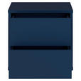 NACHTSCHRANK 50/48/42 cm  - Silberfarben/Dunkelblau, Trend, Holzwerkstoff/Kunststoff (50/48/42cm) - Carryhome