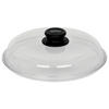 TOPFDECKEL 26 cm  - Transparent/Schwarz, Basics, Glas (26cm) - Kelomat