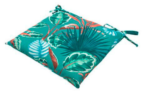 GARTENSITZKISSEN in Multicolor, Petrol Floral  - Multicolor/Petrol, Basics, Textil (46/46/6cm)