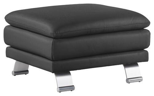 HOCKER Echtleder Schwarz 