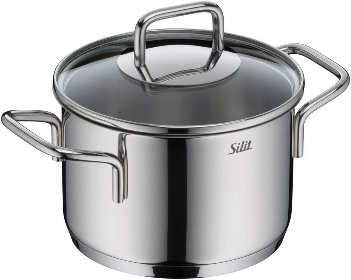 KOCHTOPFSET Extra Cook 6-teilig  - Edelstahlfarben, Basics, Metall (57/32,5/30,5cm) - Silit