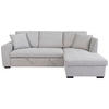 ECKSOFA LUKAS Silberfarben Struktur Zierkissen, Bettkasten  - Silberfarben, Trend, Textil (239/158cm) - P & B
