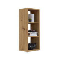 AKTENREGAL Eiche Artisan  - Silberfarben/Eiche Artisan, MODERN, Holzwerkstoff (37,5/108,5/33cm) - MID.YOU