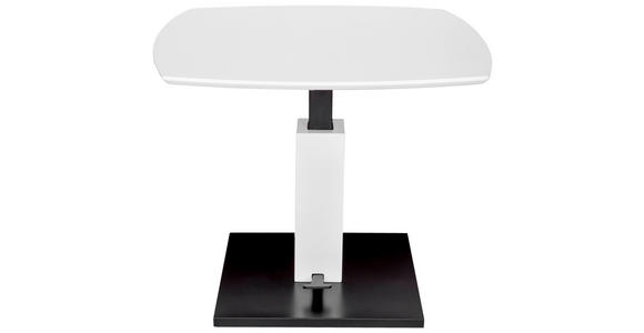 COUCHTISCH 80/80/47-66 cm quadratisch Schwarz, Weiß  - Schwarz/Weiß, Design, Holzwerkstoff/Metall (80/80/47-66cm) - Novel