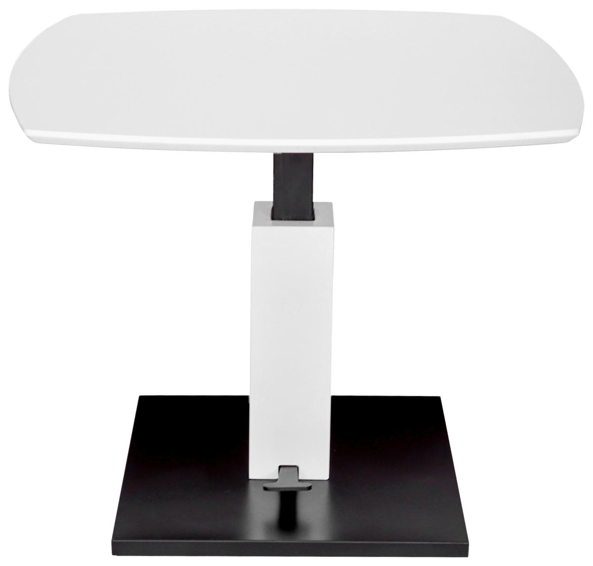 KLUB STOLIĆ crna, bijela  metal, drvni materijal  - bijela/crna, Design, drvni materijal/metal (80/80/47-66cm) - Novel