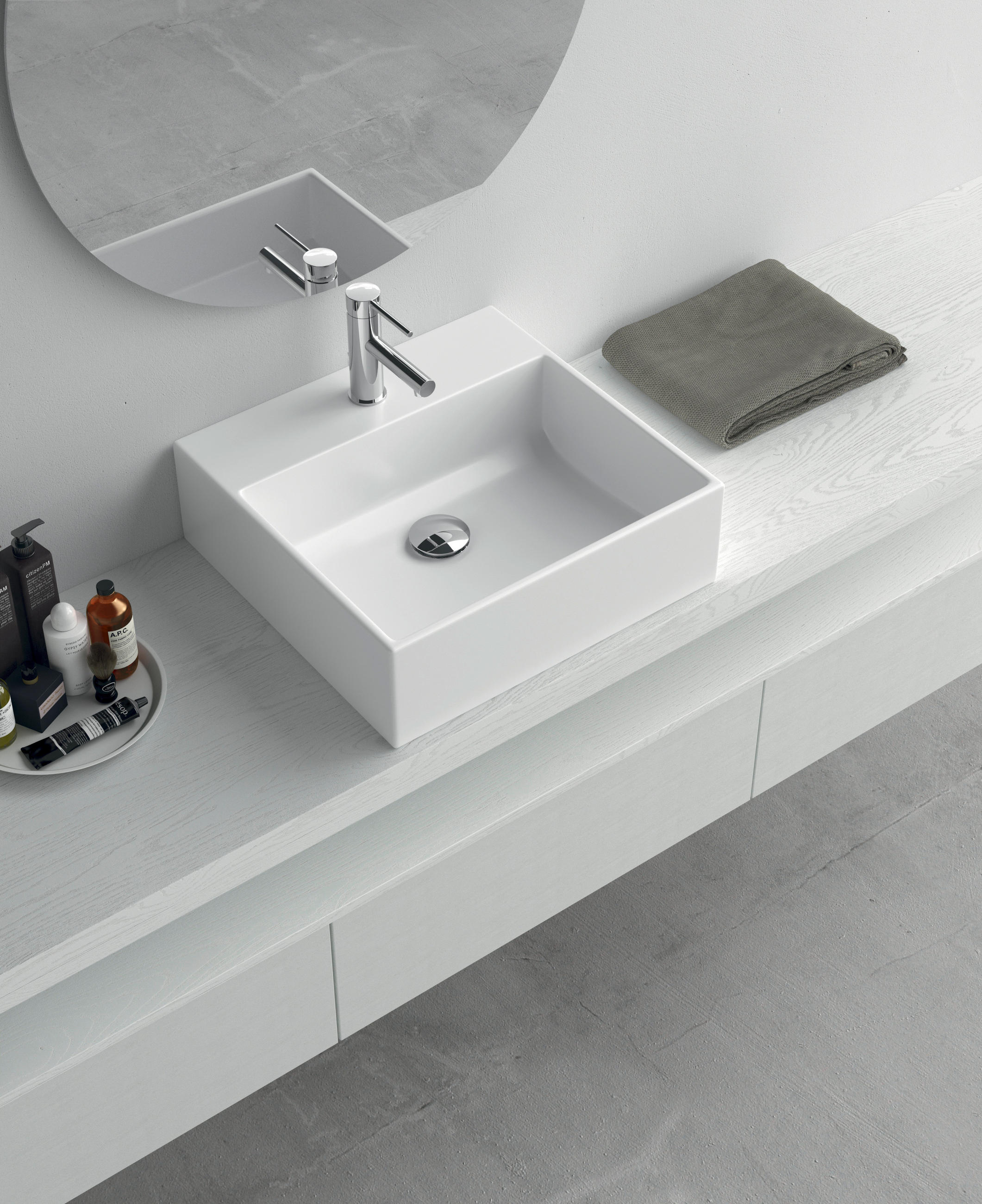 WASCHBECKEN 50/16/48 cm  - Weiß, Basics, Keramik (50/16/48cm) - Novel