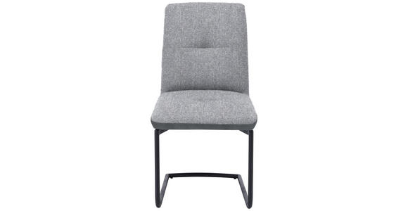 SCHWINGSTUHL in Stahl Flachgewebe - Dunkelgrau/Schwarz, Design, Textil/Metall (48/91/62cm) - Dieter Knoll