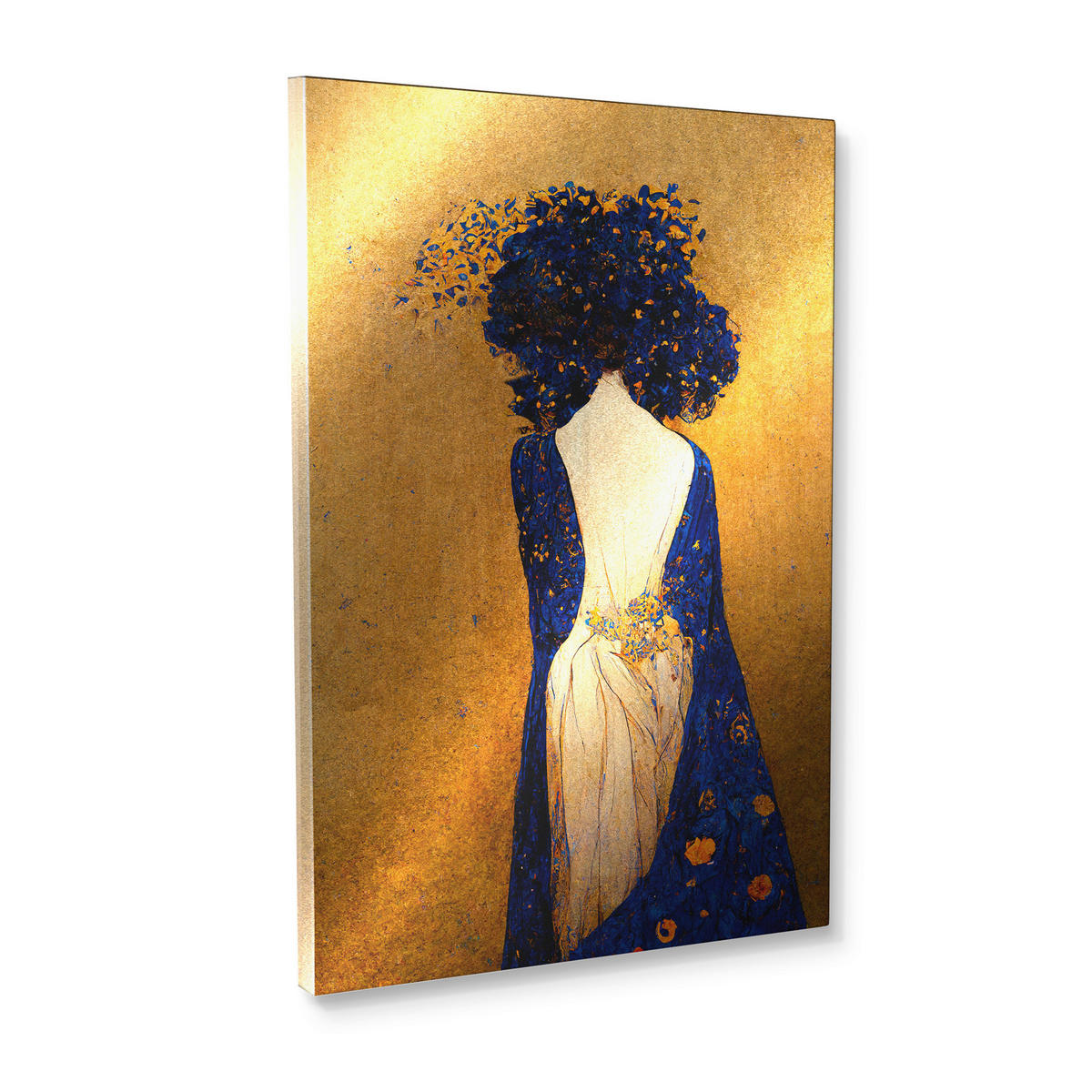 LEINWANDBILD Frauen 70/100 cm  - Beige/Goldfarben, Basics, Holz/Textil (70/100cm)