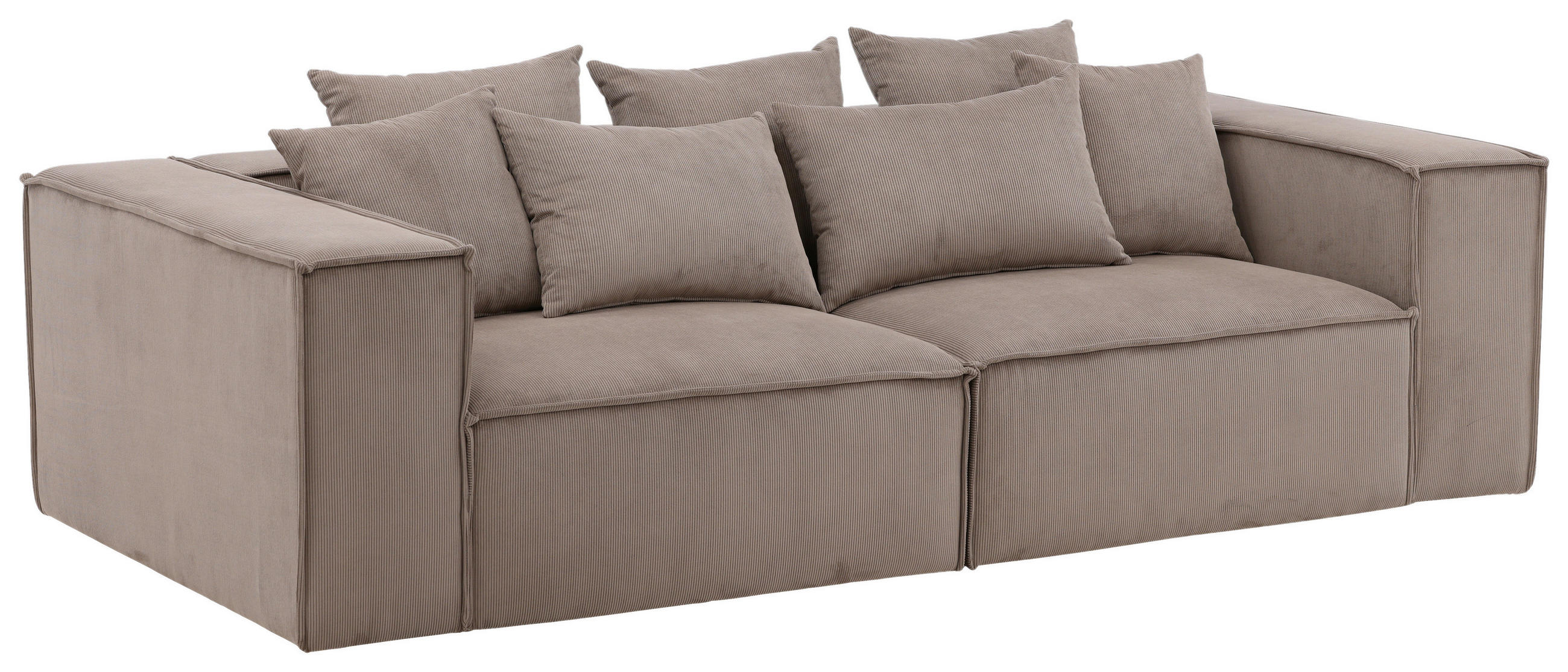 2-SITZER-SOFA Braun  - Braun, Design, Holz/Kunststoff (232/80/116cm) - Livetastic