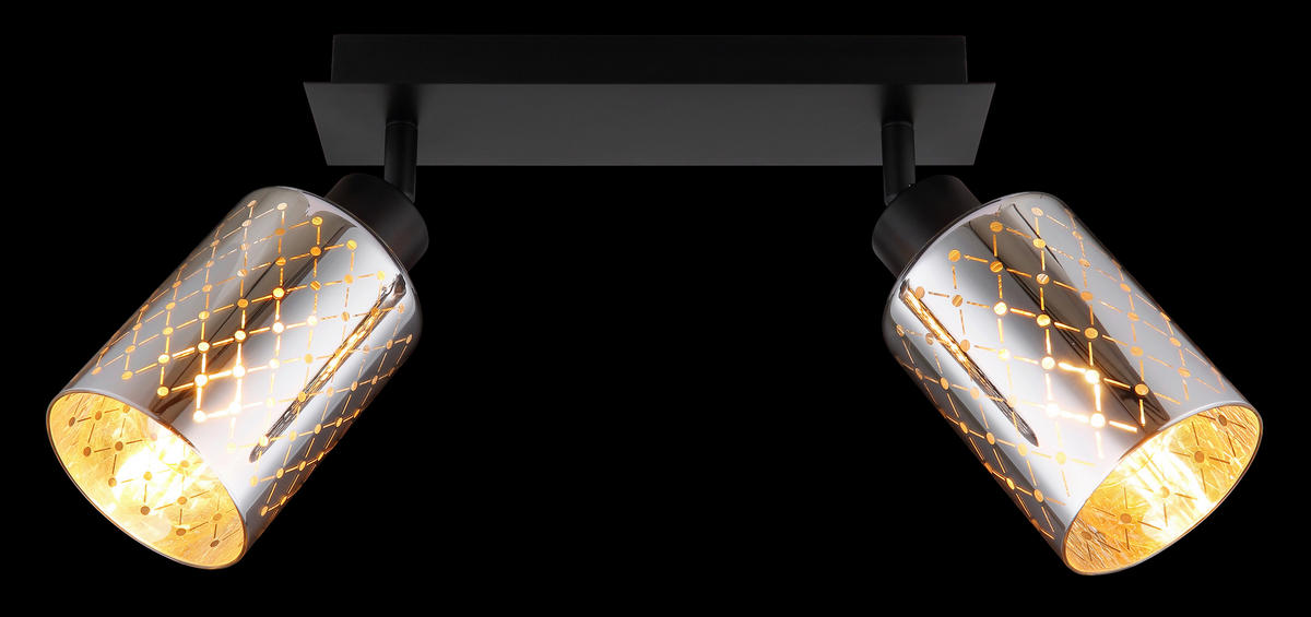 STRAHLER 46/9/22 cm   - Klar/Chromfarben, Basics, Glas/Metall (46/9/22cm) - Globo