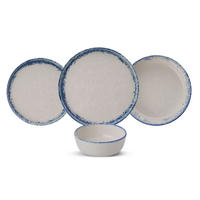 KOMBISERVICE Weiß, Pastellblau 24-teilig 6 Personen  - Pastellblau/Weiß, Basics, Keramik - P & B