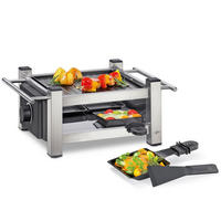 RACLETTE-GRILL TASTE4  - Silberfarben, Basics, Kunststoff/Metall (23,7/33/14cm) - KÜCHENPROFI