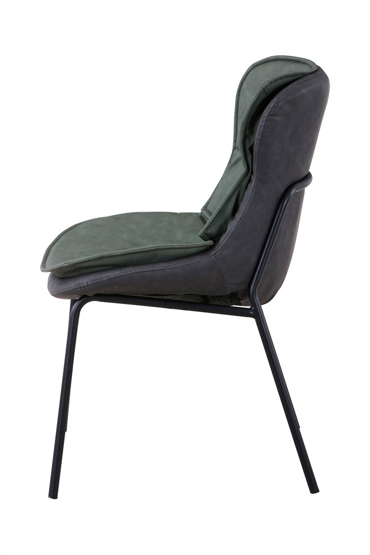 STUHL - Dunkelgrau/Schwarz, Design, Textil/Metall (54/84/64cm) - Kayoom