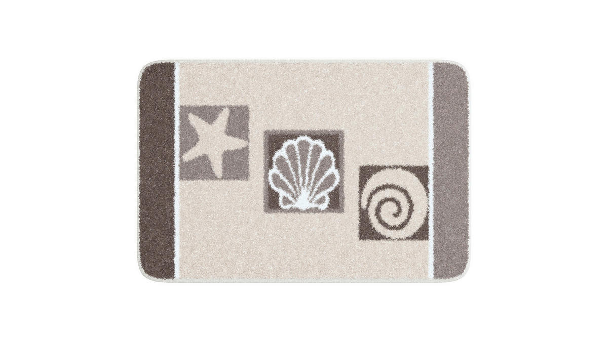 BADEMATTE Taupe 60/90 cm  - Taupe, Basics, Kunststoff/Textil (60/90cm) - Grund