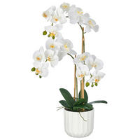 KUNSTBLUME Orchidee  - Weiß/Grün, Basics, Kunststoff (65cm)