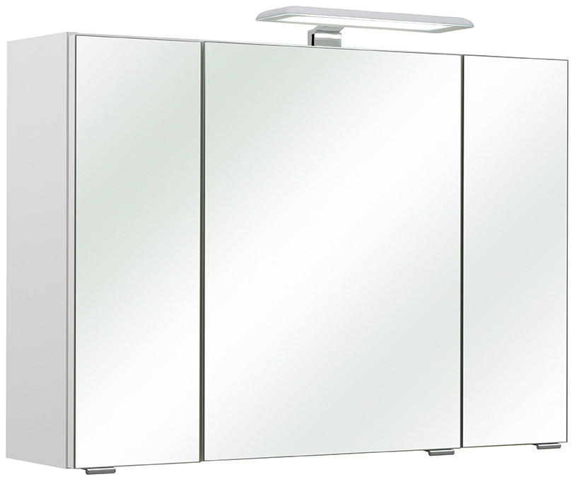 SPIEGELSCHRANK 80/57/20 cm  - Chromfarben/Weiß, Basics, Glas/Holzwerkstoff (80/57/20cm) - Carryhome