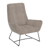 SESSEL in Flachgewebe Taupe  - Taupe/Schwarz, Design, Textil/Metall (82/102/81cm) - Pure Home Lifestyle
