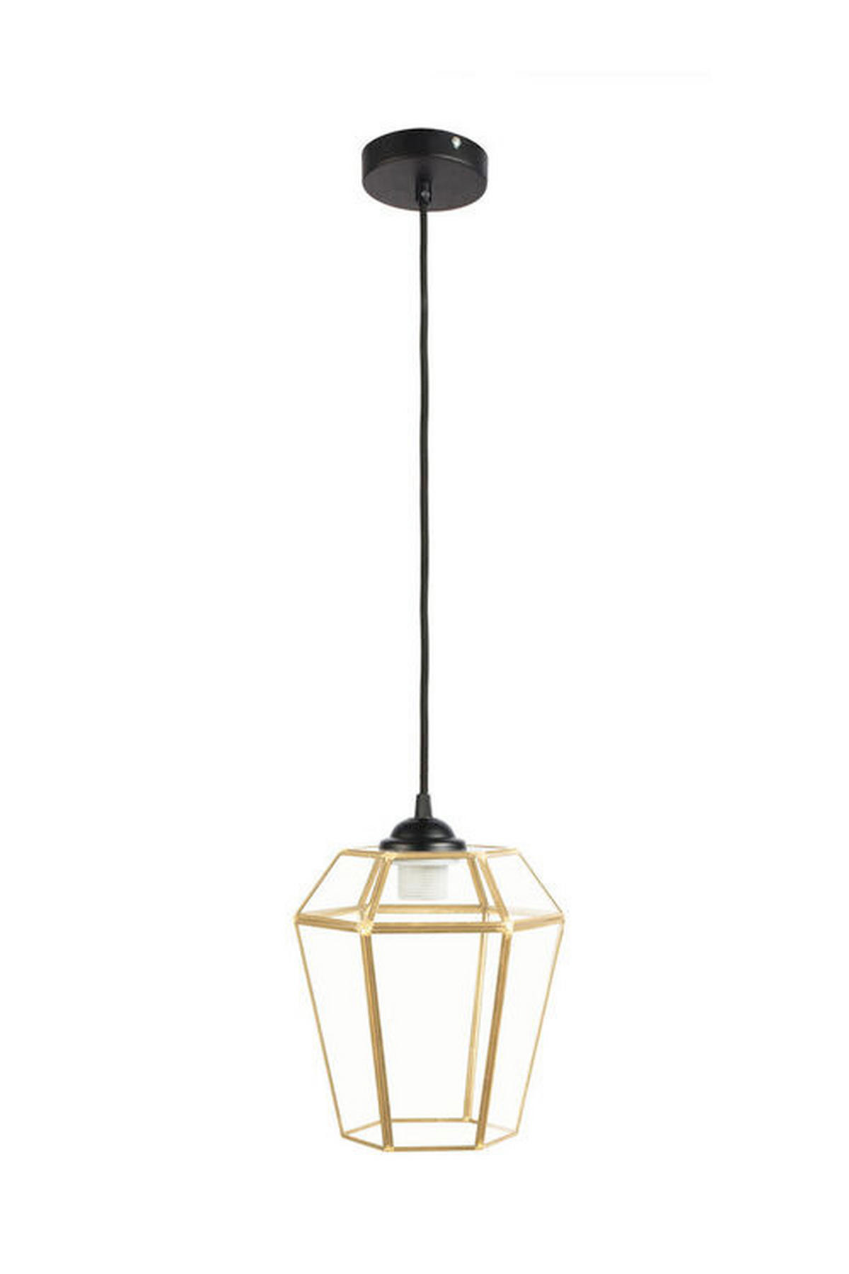 HÄNGELEUCHTE  22,5/26/22,5 cm   - Transparent/Schwarz, Trend, Glas (22,5/26/22,5cm) - Kayoom