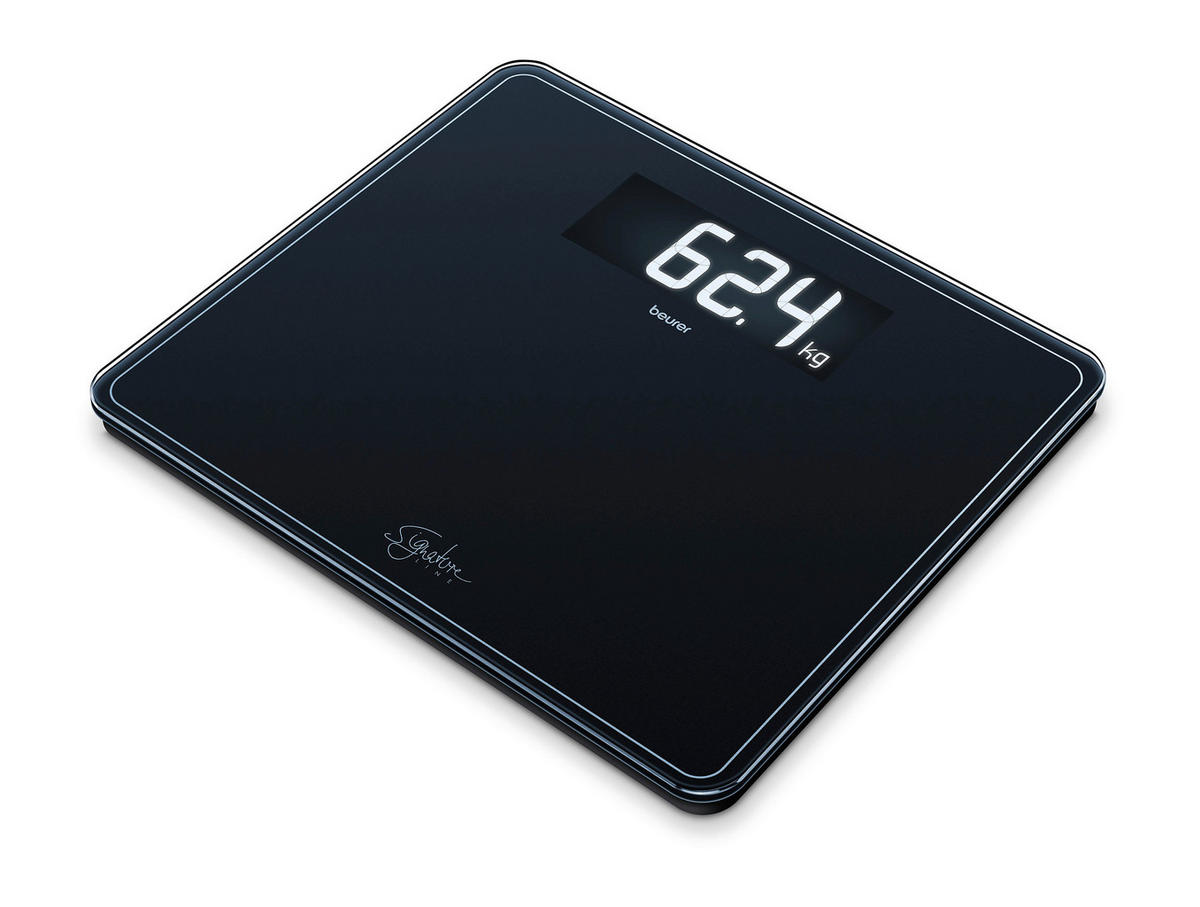PERSONENWAAGE - Schwarz, Design, Glas (35/30/2,8cm) - Beurer