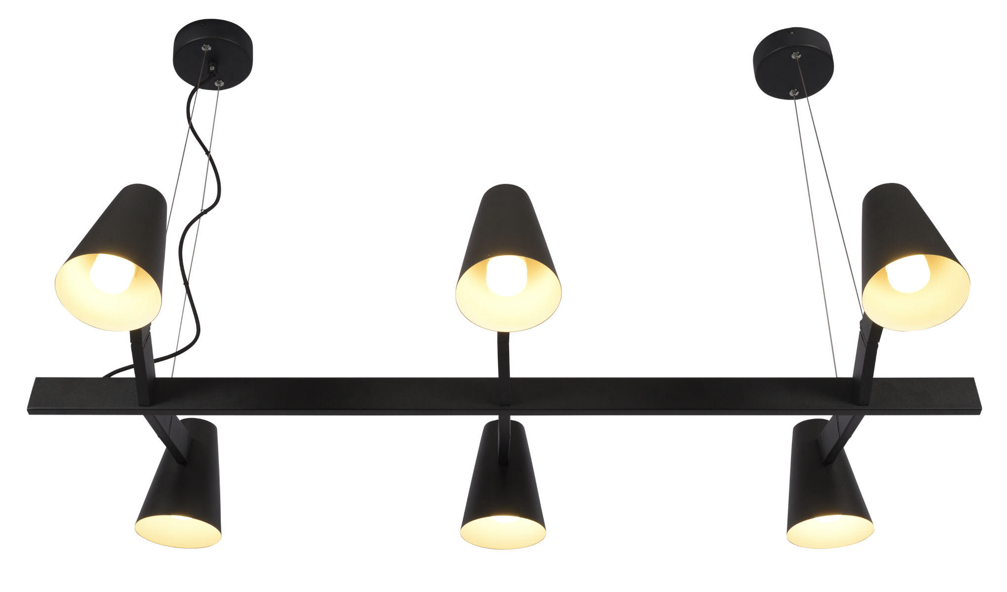 HÄNGELEUCHTE 120/26/67 cm  - Schwarz, Design, Metall (120/26/67cm) - It's about Romi