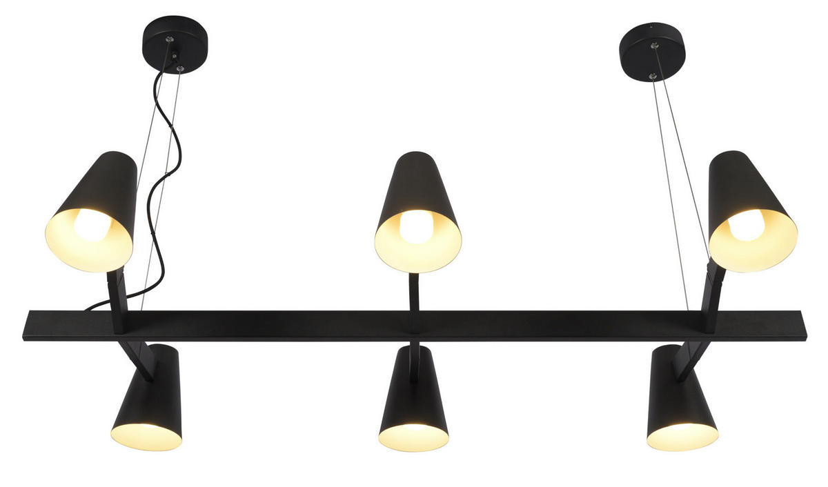 HÄNGELEUCHTE 120/26/67 cm    - Schwarz, Design, Metall (120/26/67cm) - It's about Romi