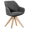 ARMLEHNSTUHL drehbar  in Cord  - Eichefarben/Grau, Design, Holz/Textil (60/83/65cm) - Landscape
