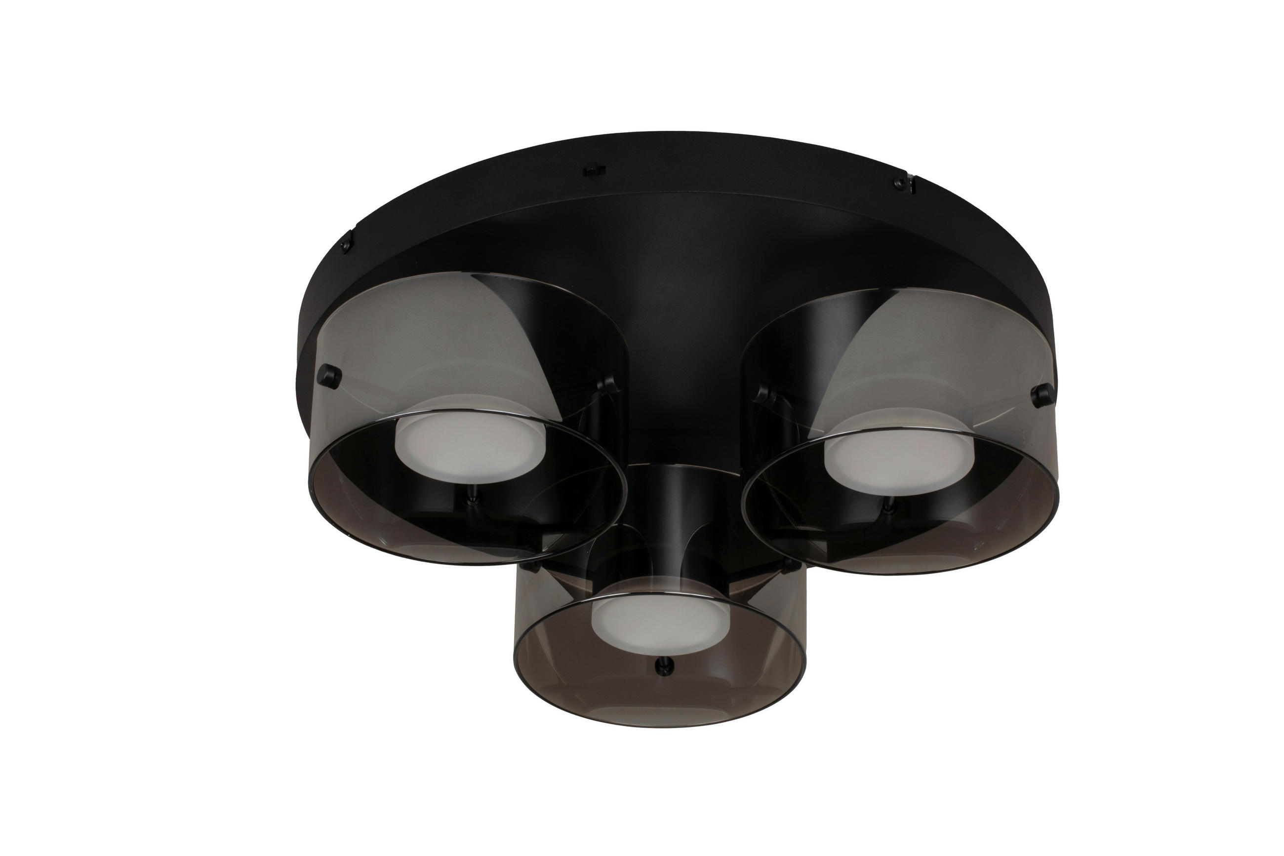 Plafonieră Cu Led 7.3 W  41/12 cm    - negru, Design, plastic/sticlă (41/12cm) - Novel