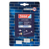 BEFESTIGUNGSSET - Weiß, Basics, Kunststoff/Metall - Tesa