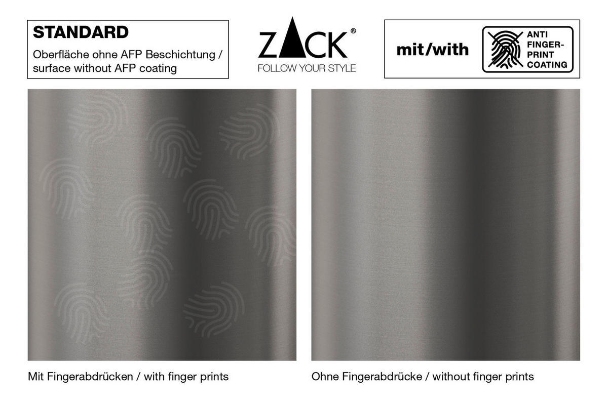 WANDHALTER 2 Stück  in Graphitfarben  - Graphitfarben, Basics, Metall (3,0/6,0cm) - Zack