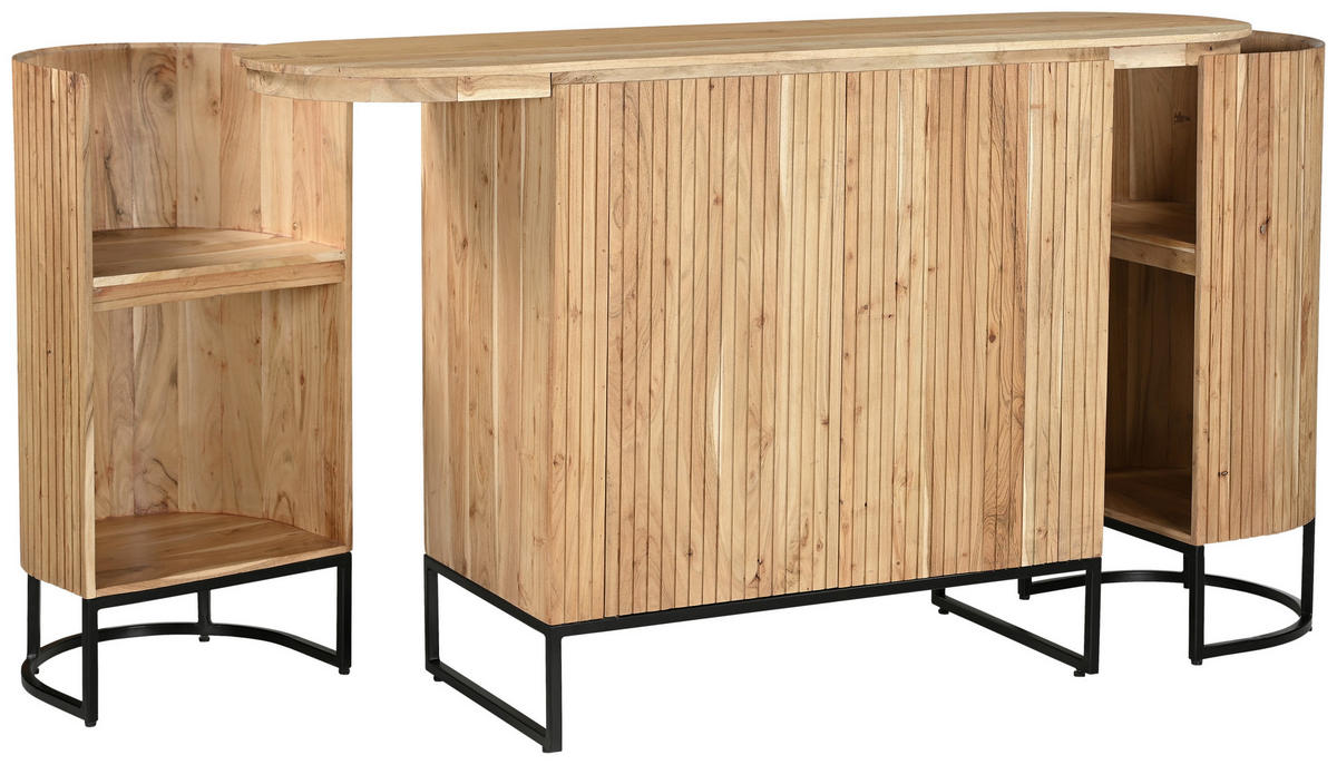 KÜCHENINSEL 180/105/50 cm  in Naturfarben  - Naturfarben, Design, Holz/Metall (180/105/50cm) - Livetastic