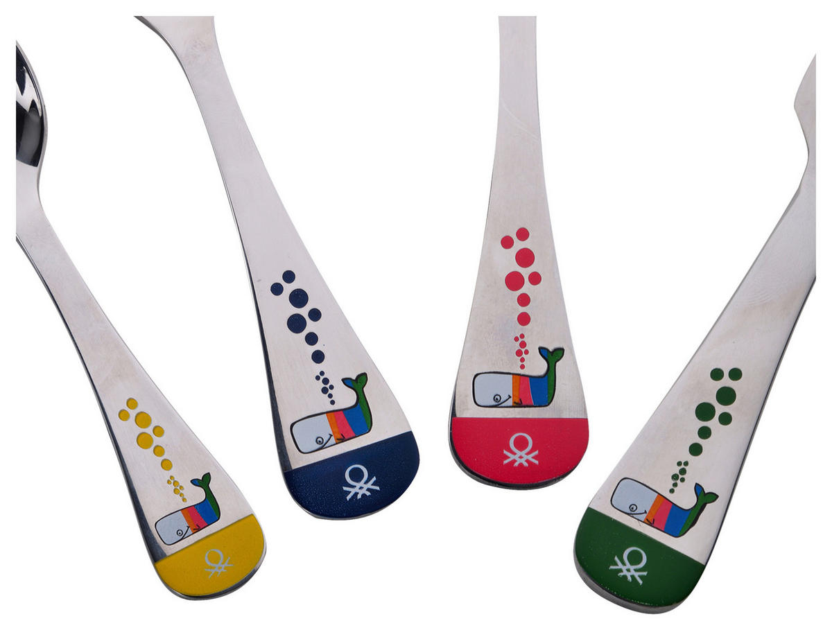 BESTECKSET RAINBOW  4-teilig  - Edelstahlfarben, Basics, Metall (13.3/20/2.7cm) - Benetton