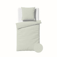 BETTWÄSCHE 3-teilig Lech Flanell 240/220 cm  - Grün, Basics, Textil (240/220cm) - Fleuresse