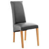 STUHL Lederlook Grau, Buchefarben  - Buchefarben/Grau, KONVENTIONELL, Holz/Textil (47/102/57cm) - Carryhome