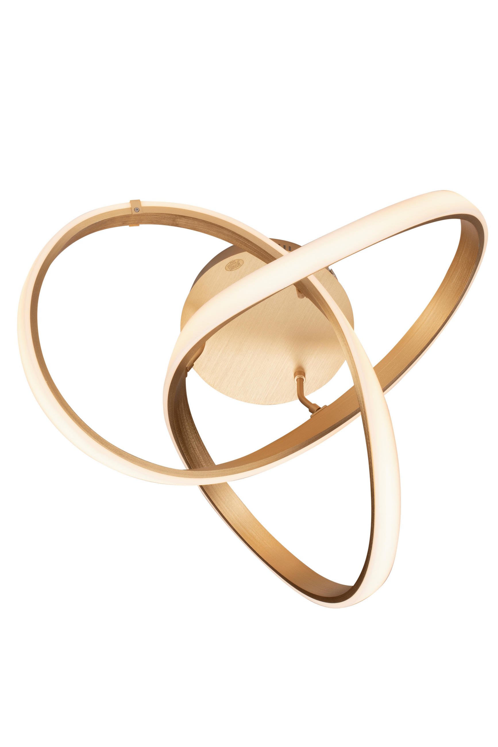 LED-DECKENLEUCHTE  55 cm  - Goldfarben, Design, Kunststoff/Metall (55cm) - Dieter Knoll