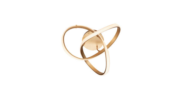 LED-DECKENLEUCHTE 55/55/29 cm  - Goldfarben, Design, Kunststoff/Metall (55/55/29cm) - Dieter Knoll