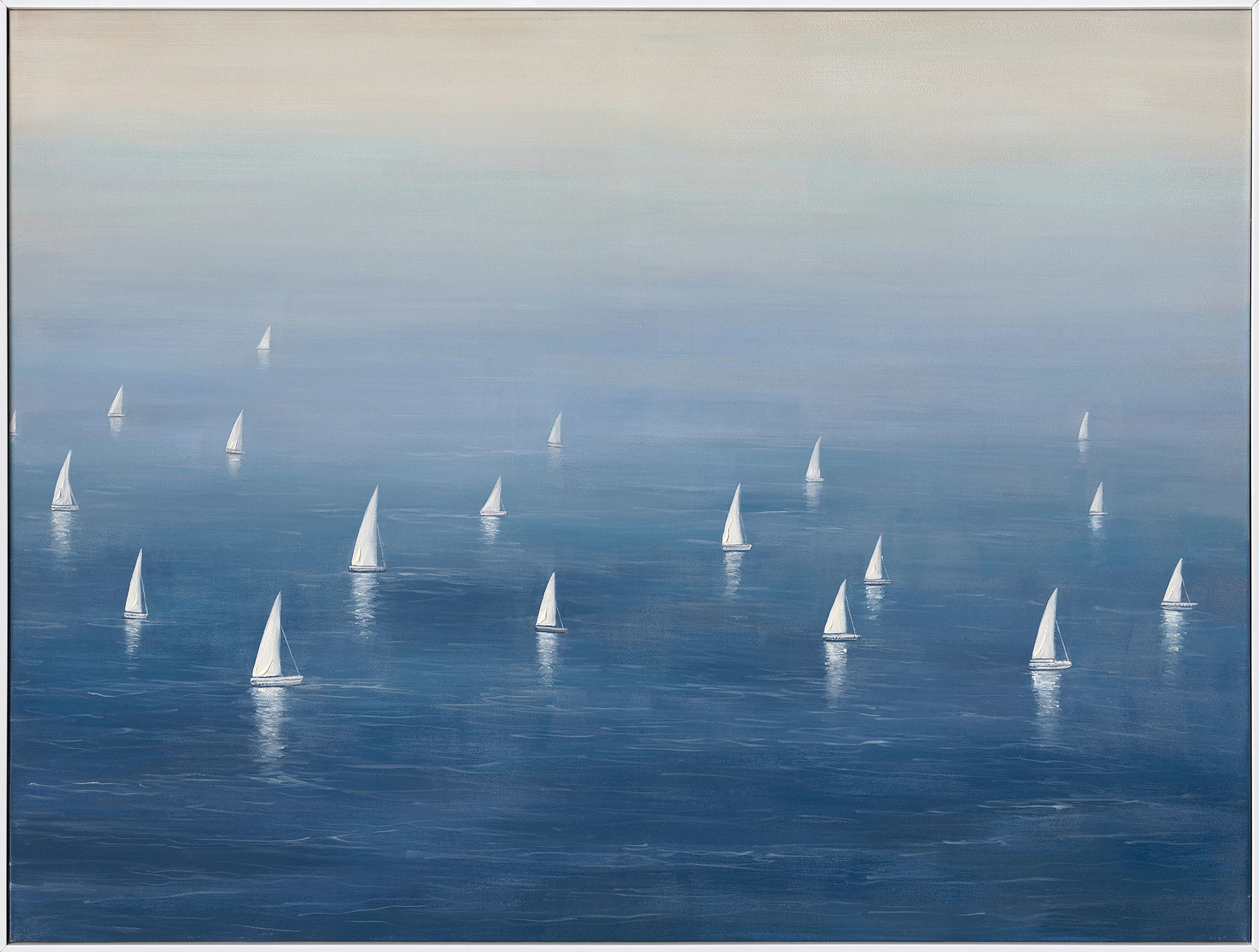 ÖLGEMÄLDE Strand & Meer 120/90 cm  - Blau/Weiß, Trend, Holz/Kunststoff (120/90cm) - Monee