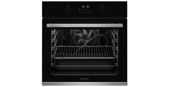 EINBAUBACKOFEN DKP37903XK  - Edelstahlfarben/Schwarz, Basics, Glas/Metall (59,4cm) - Dieter Knoll