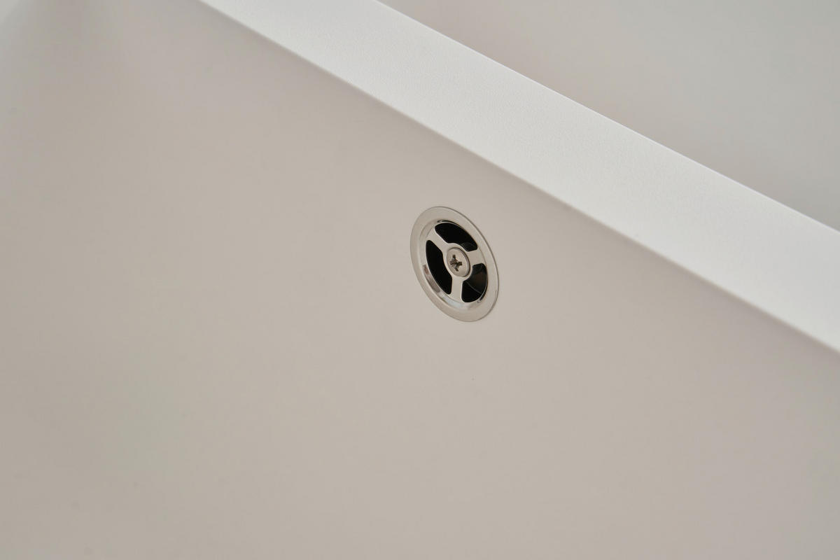 SPÜLE 1712DENVER100X50W  - Weiß, Trend, Glas/Kunststoff (100/20/50cm) - Respekta